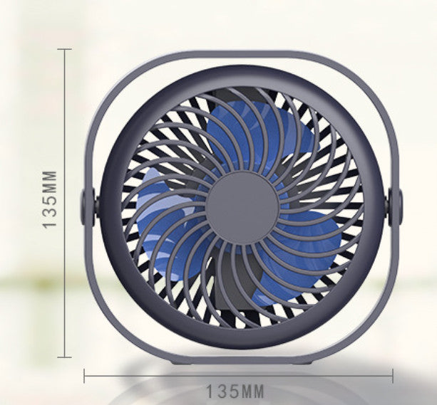 Portable Mini Desk Fan with Anti-Slip Silicone Base