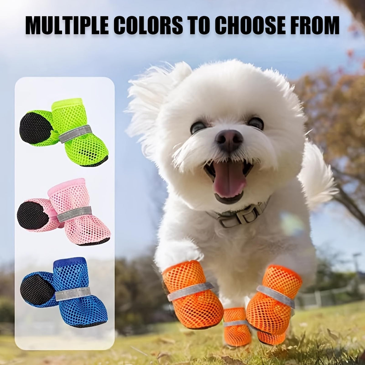 Small Dog Shoes For Hot Pavement, Breathable Summer Dog Boots With Mesh,...
