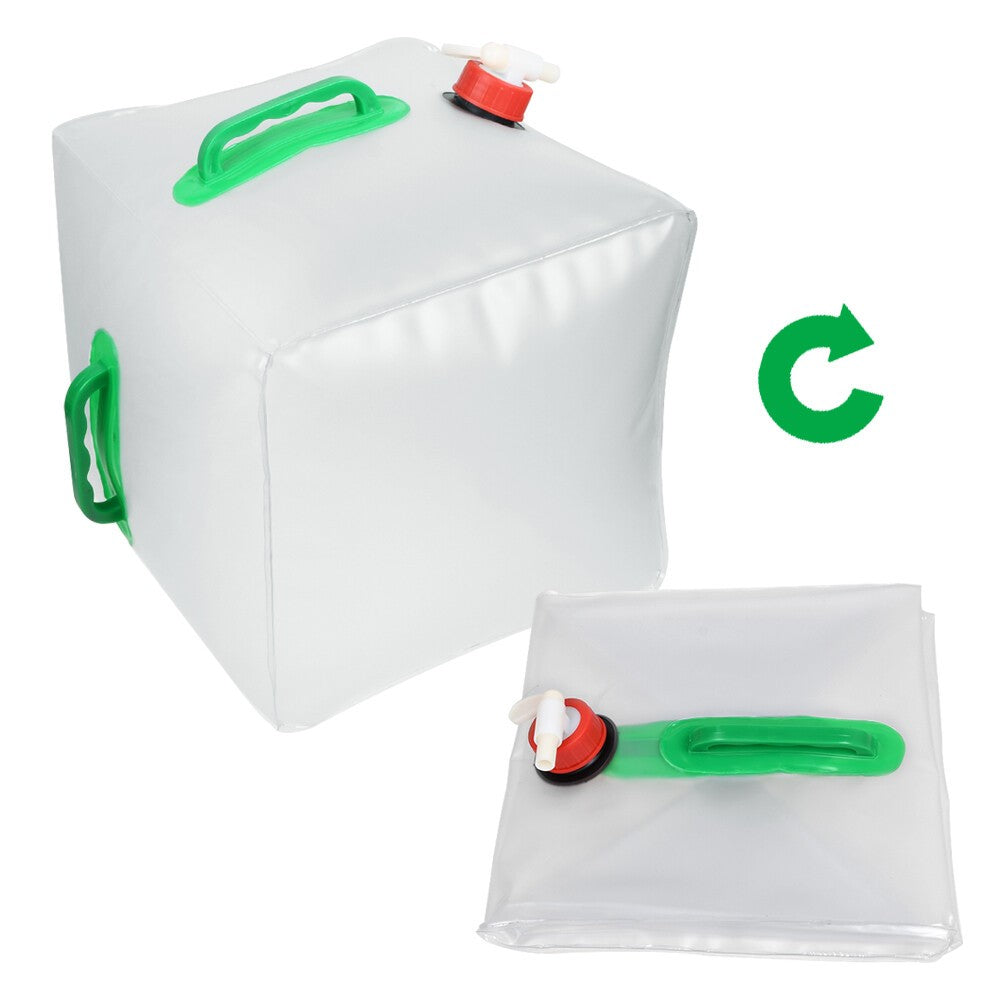 20L Water Carrier Container Foldable Collapsible with Tap Camping Bottle Bag UK
