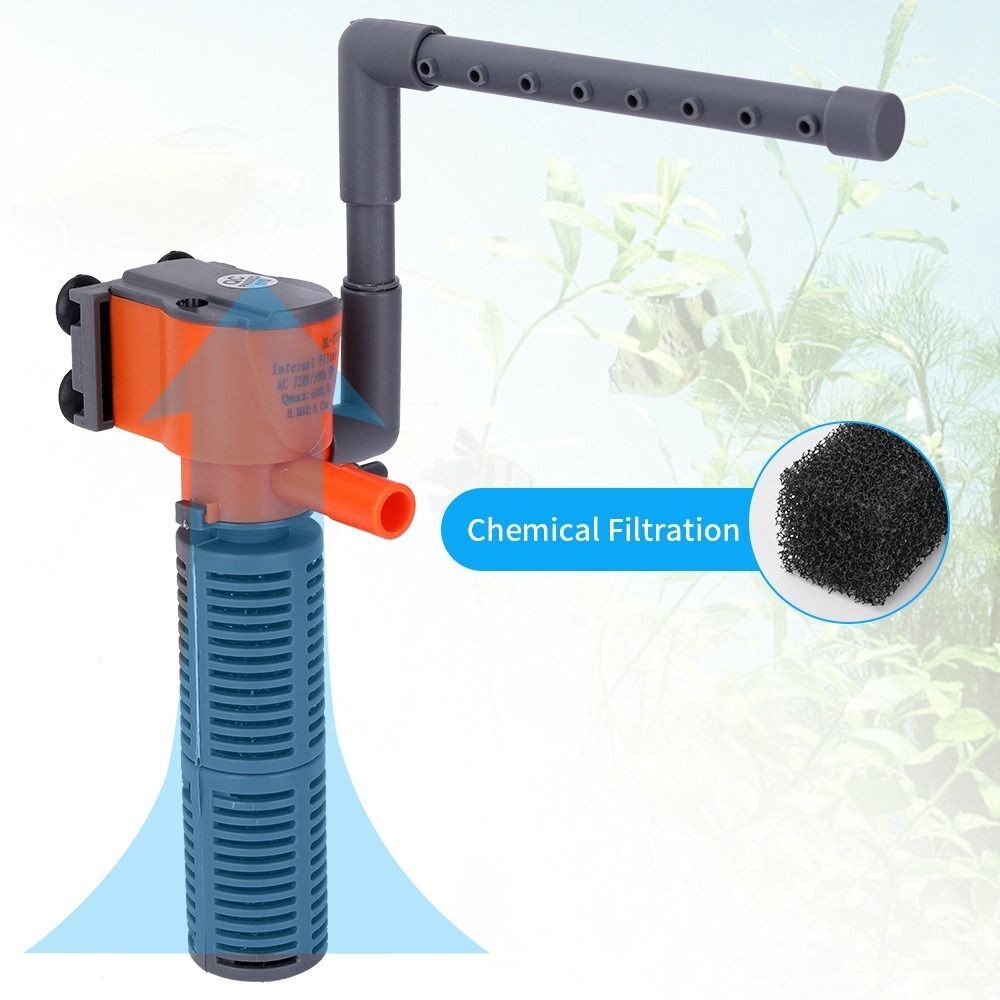 1Pcs 3-in-1 Fish Tank Filter Mini Oxygen Air Pump  for Small Aquarium Fish Tank
