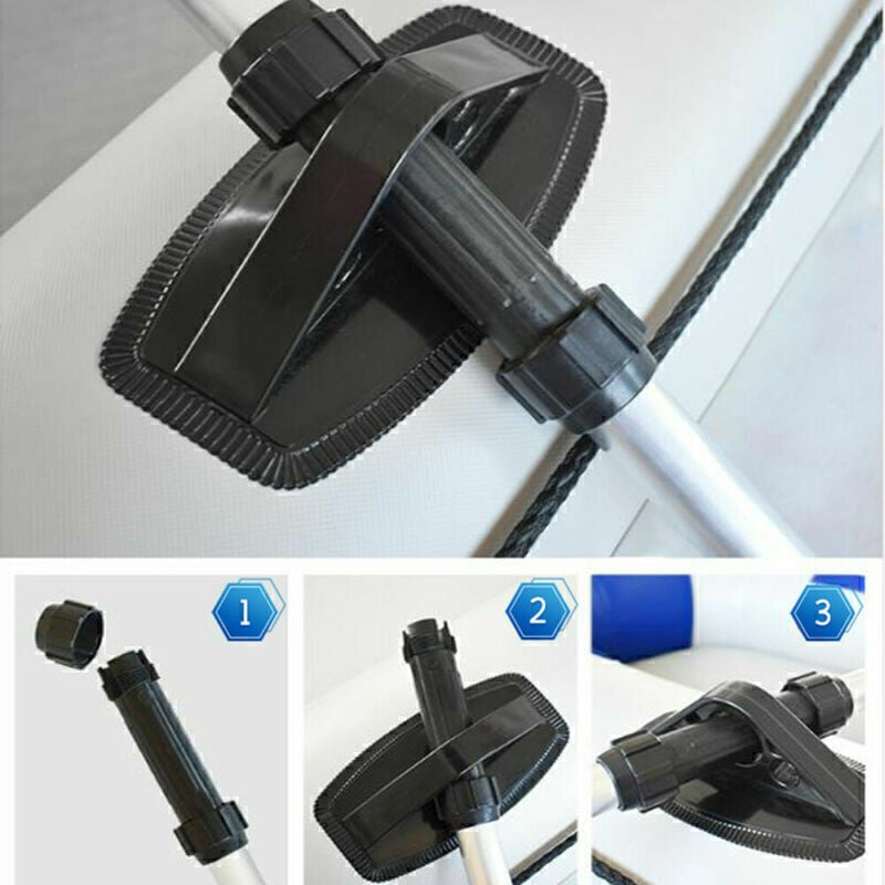 2pc 126cm/50" Boat Oars Double-ended Kayak Paddles Float Raft Canoe Detach Black