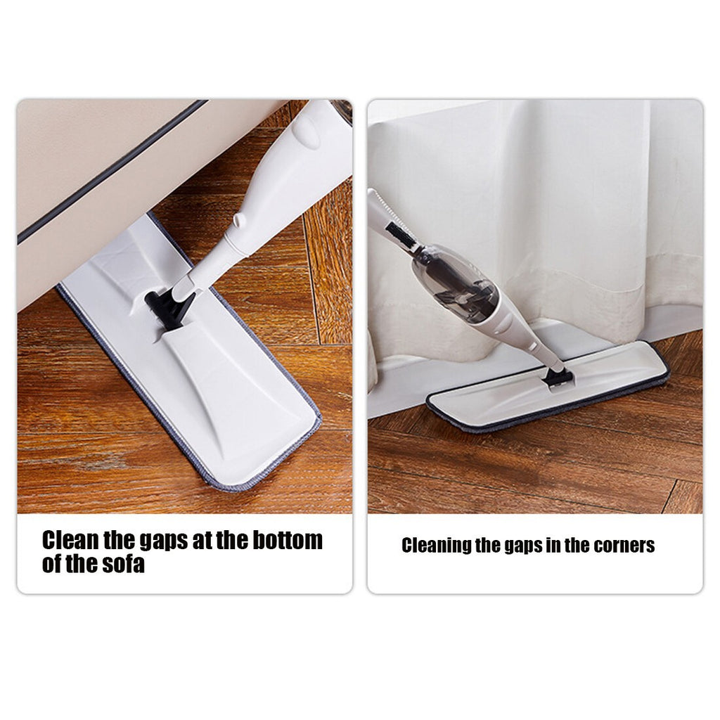 Floor Cleaning Spray Mop 350ml Bottle Tank & 5 Washable Microfibre Mop Pads