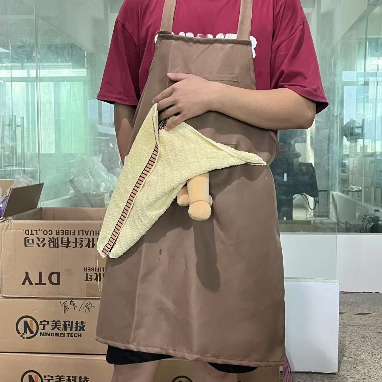 Chef's Prank Apron, Creative Head Prank Apron with Hidden Surprise Gag Gift