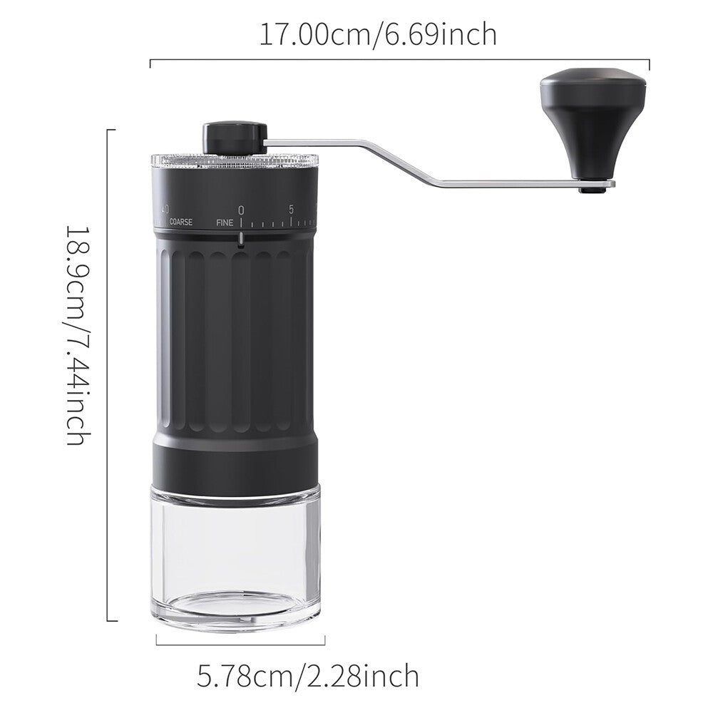 Manual Coffee Bean Grinder Hand Mill 40-Grade Adjustable Ceramic Burr Grinders