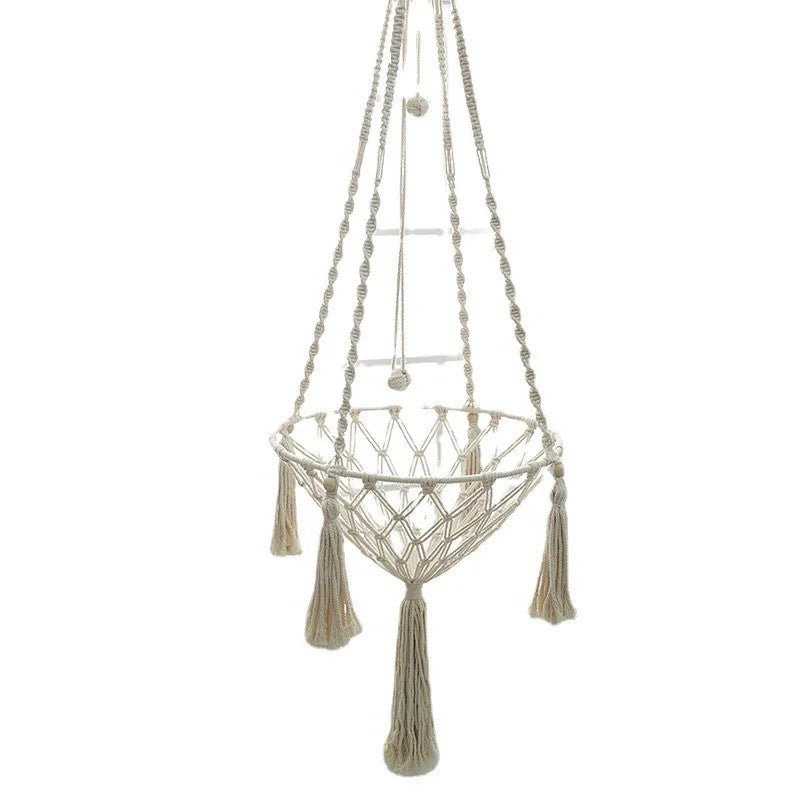 Winter Pet Hammock Cat Swing Hand Woven Cotton Rope Cats Hanging Basket  Kitten