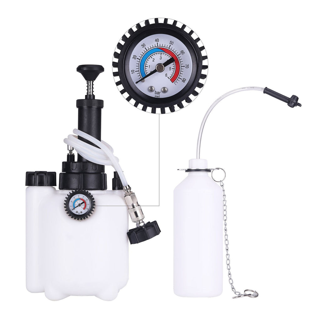 Car Brake Bleeding Clutch Fluid Bleeder Kit Vacuum Pump 3L Air Powered Filling