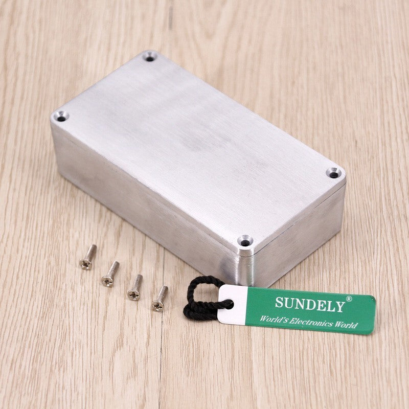 1590 Style Effects Pedal Aluminum Stomp Box Enclosure for Guitar + 4 Screws