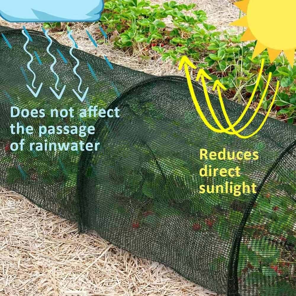 300*45CM Garden Tunnel Shade Net Cover Cloche Hoops for Vegetable Plant Growing