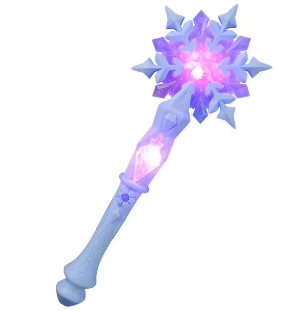 *Princess* Snowflake Glow Wand Light Up Stick For Kids Birthday Halloween Party