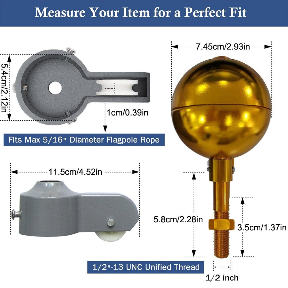 Flag Pole Tool Set Nylon Braided Rope Flagpole Accessories Repair Pulley Kit UK