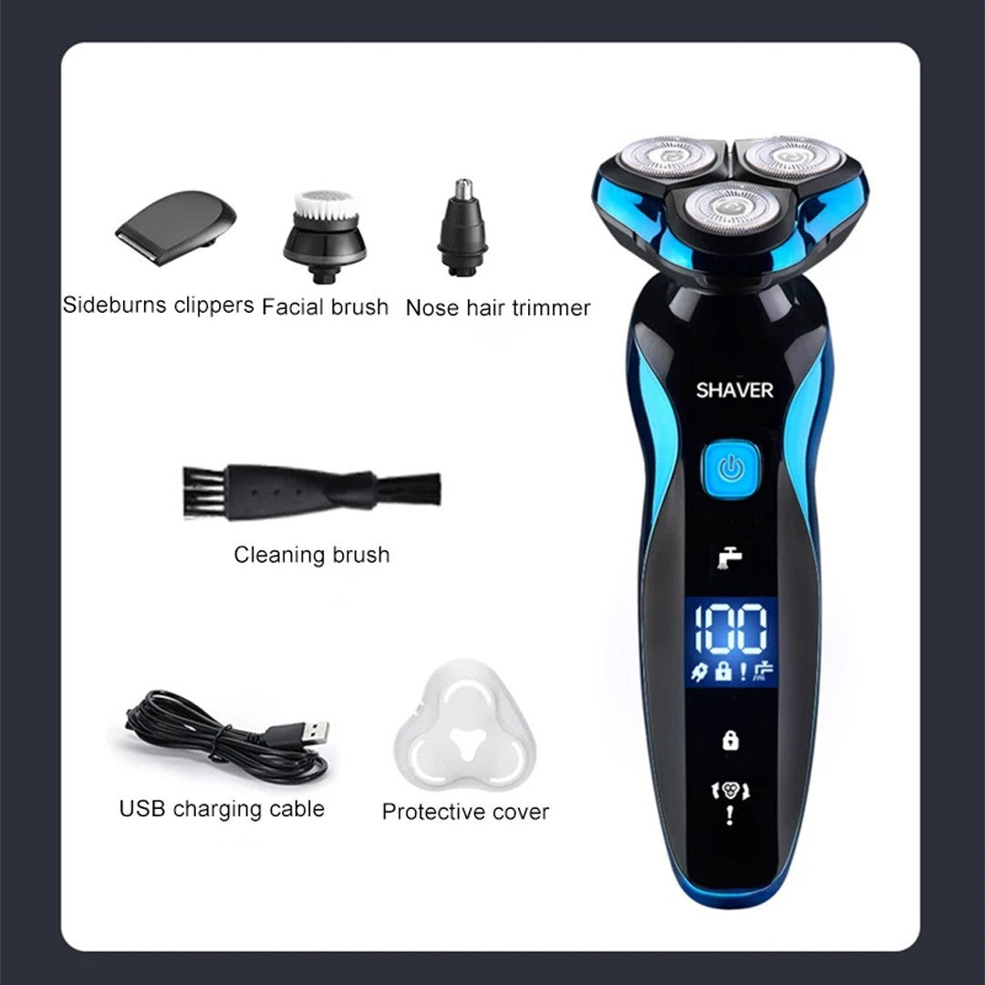 Shavers for Men Electric Razor Wet/Dry Rechargeable Rotary Cordless USB Charging