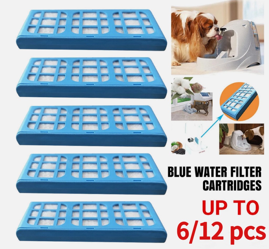 6/12x Water Filter Cartridges Set For PET MATE Mate Pet Fountains Replacement UK