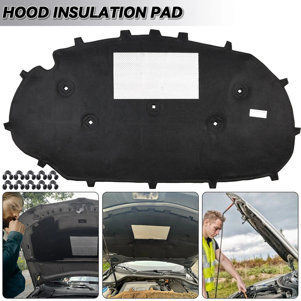 For VW Golf 6 Car Hood Engine Sound Insulation Cotton Pad Thermal Heat Shield