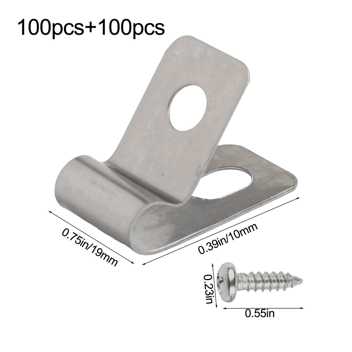 100 Pack of Rust Resistant Wire Clips with Screws for Fencing Applications