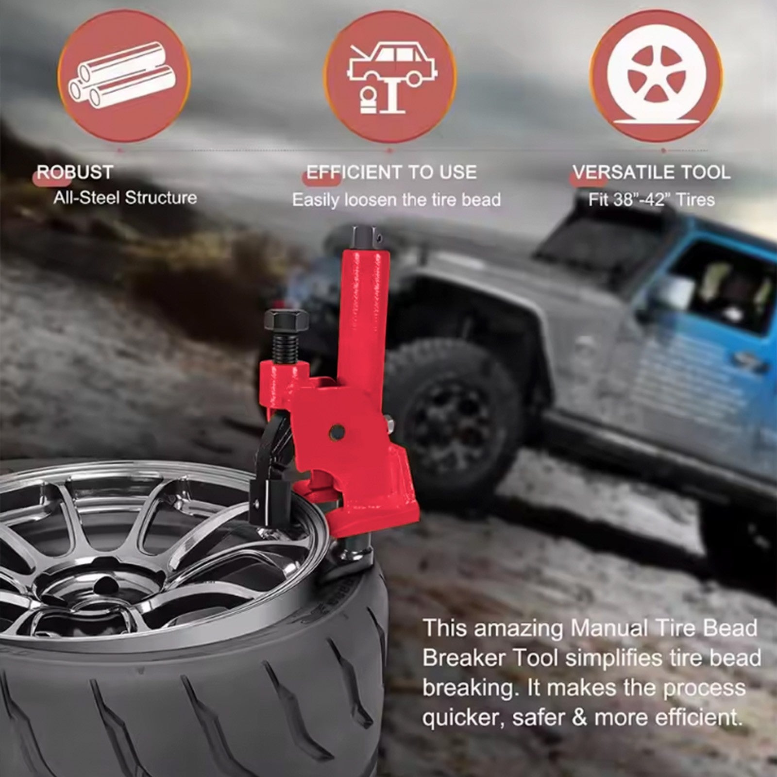 Car Tyre Changer Tyre Bead Breaker Wheel Tire Changer Tool Rim Clamp Repair Tool