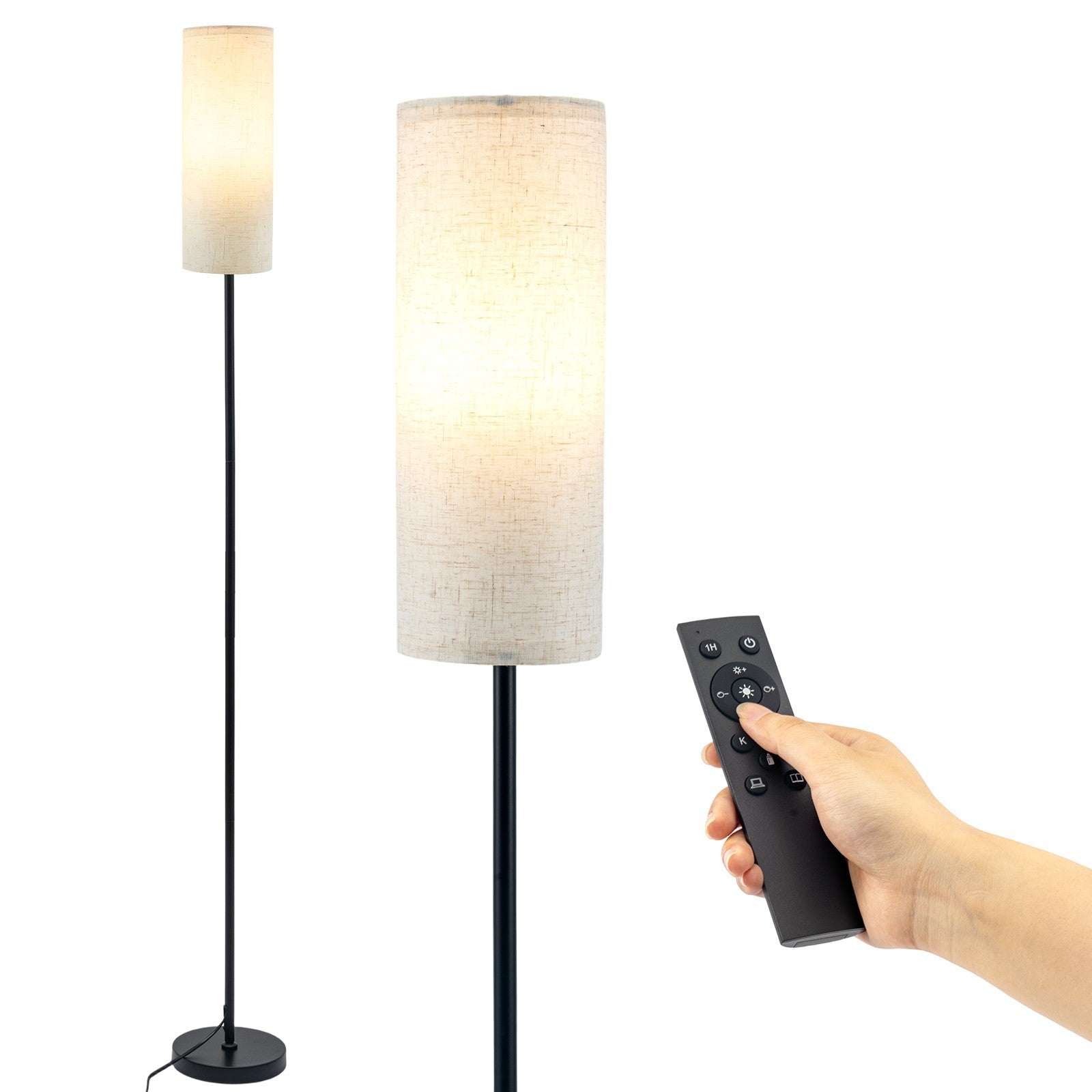 Floor Lamps for Living Room Standing Lamp with Lampshade 3 Color Temperatures