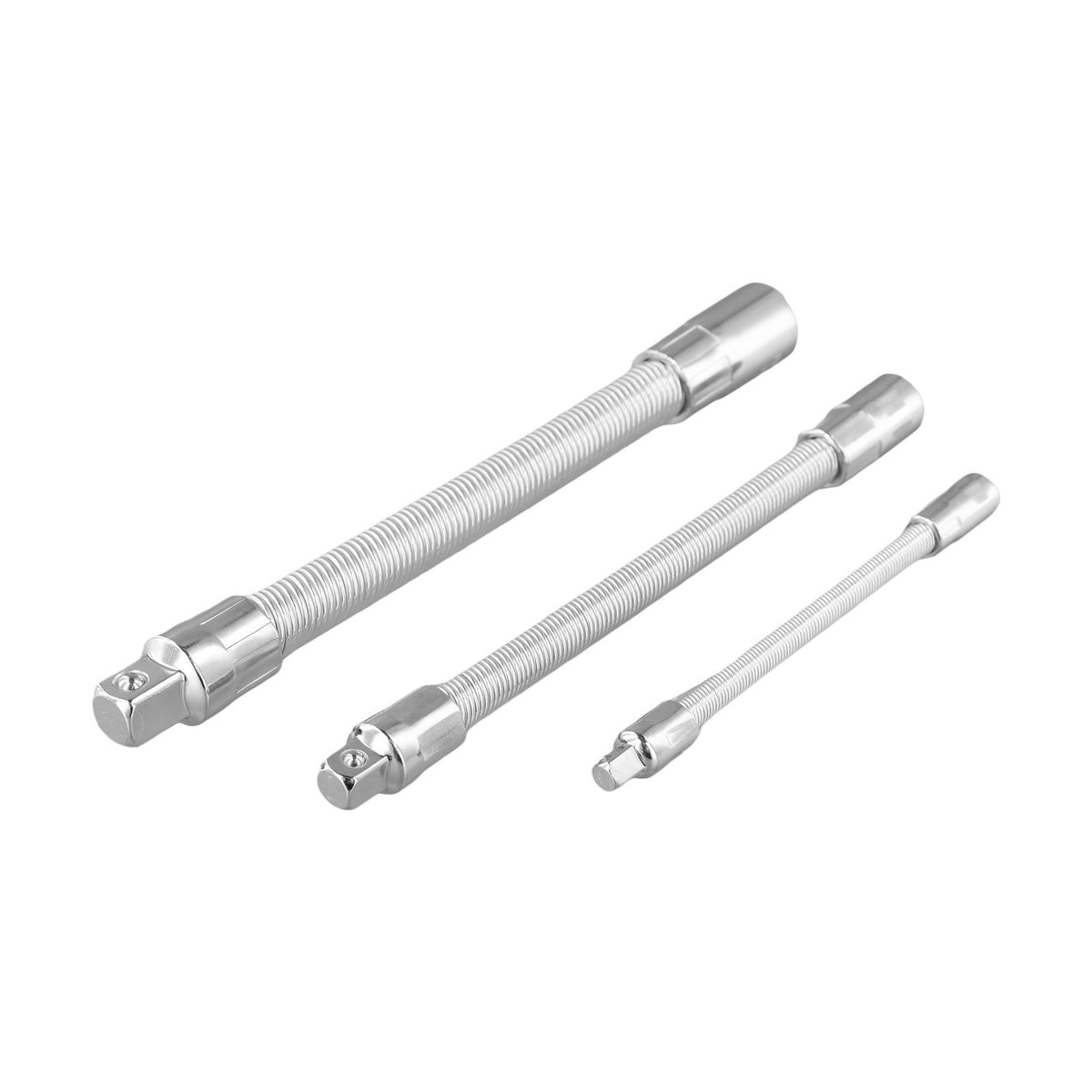 Socket Extension Bar Flexible 3pcs Set for Ratchet Wrench 145 205 250mm Metal