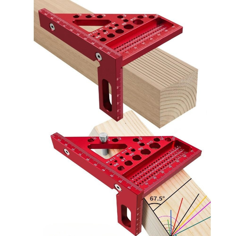 3D Multi-Angle Carpenter Measuring Ruler Marking Ruler Right-angle Square Ruler