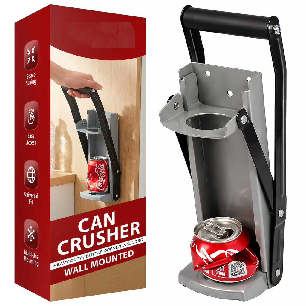 Heavy Duty Wall Can Crusher Fit Large 500ml Beer Water Tin Bottles