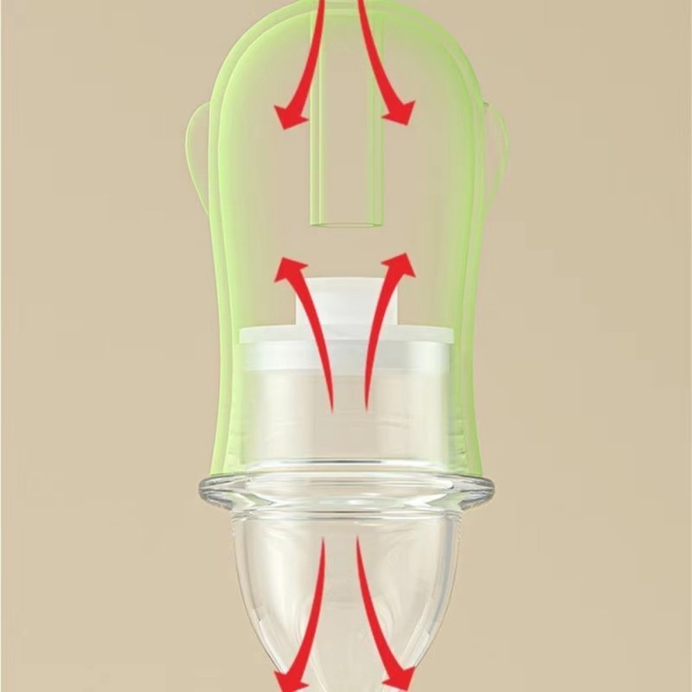 Silicone Nasal Aspirator Hand Pulled Nose Sucker  For Newborns Green