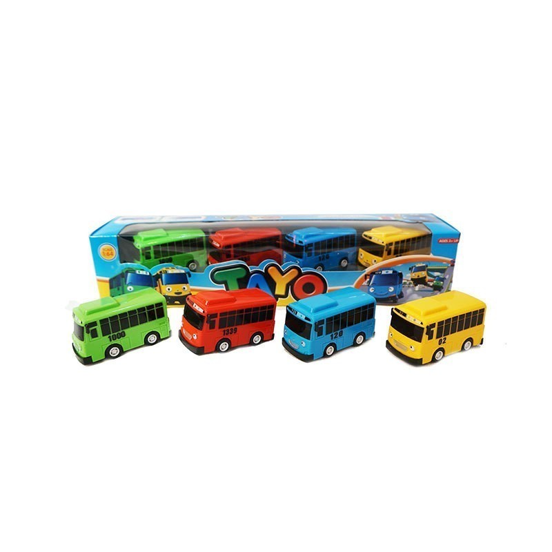 4 pcs Cars Toy The Little Bus TAYO Friends Special Set Tayo Rogi Gani Rani Mini