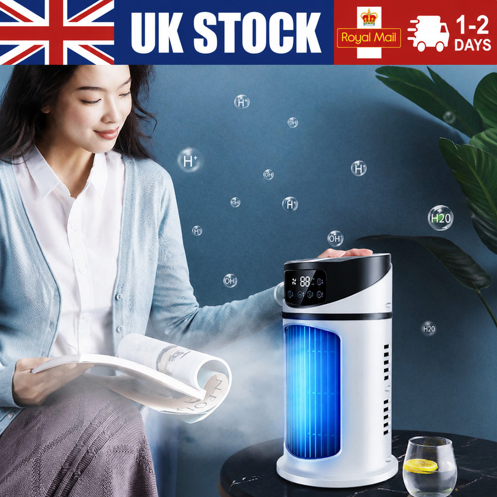 6-Speeds Portable Air Cooler Fan Ice Cold Cooling Conditioner Quiet Desktop