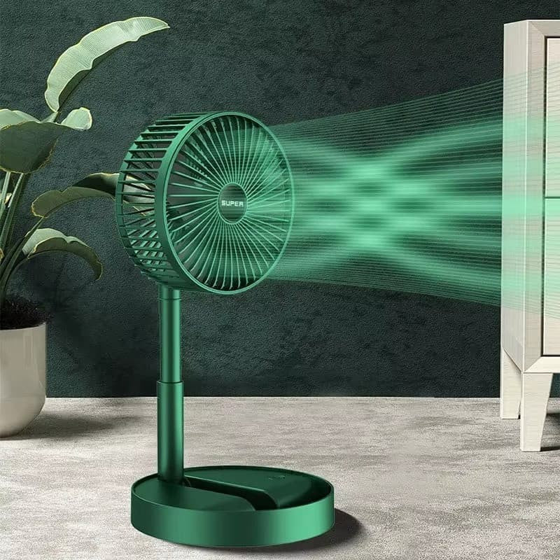 Telescopic Cordless Fan Cooling Wireless Folding Portable USB Rechargeable FanUK