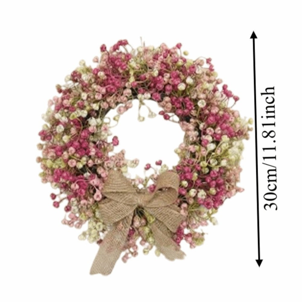 Colorful Eucalyptus Wreath Round Artificial Flower Wreath Door Hanging Wreath