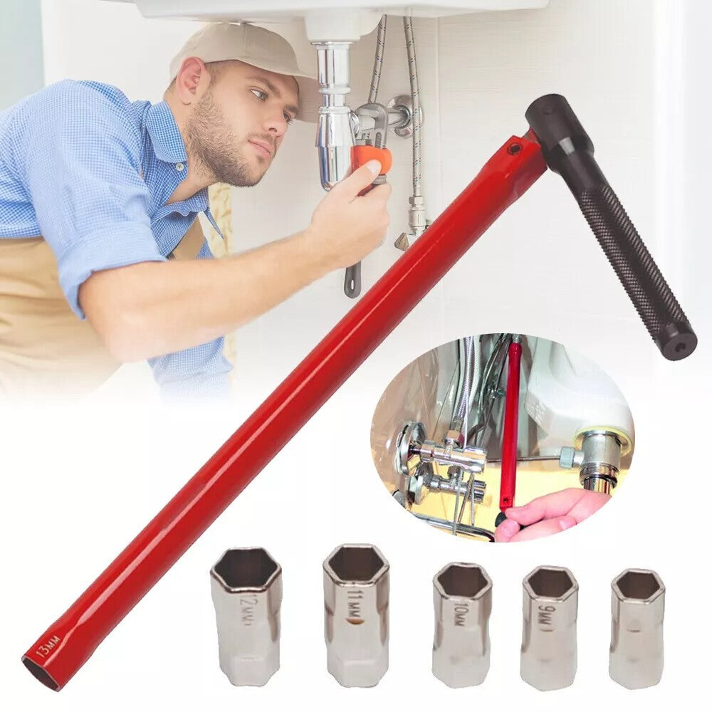 8-13mm Tube Spanner Plumber mixer Tap Kit Tubular Hex Socket water sink Wrench