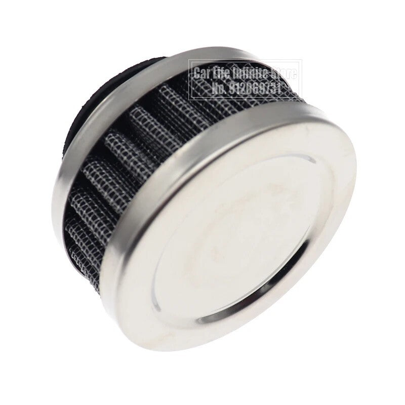35mm Motorcycle Scooter Stainless Steel Air Intake Filter & Clamp Universal