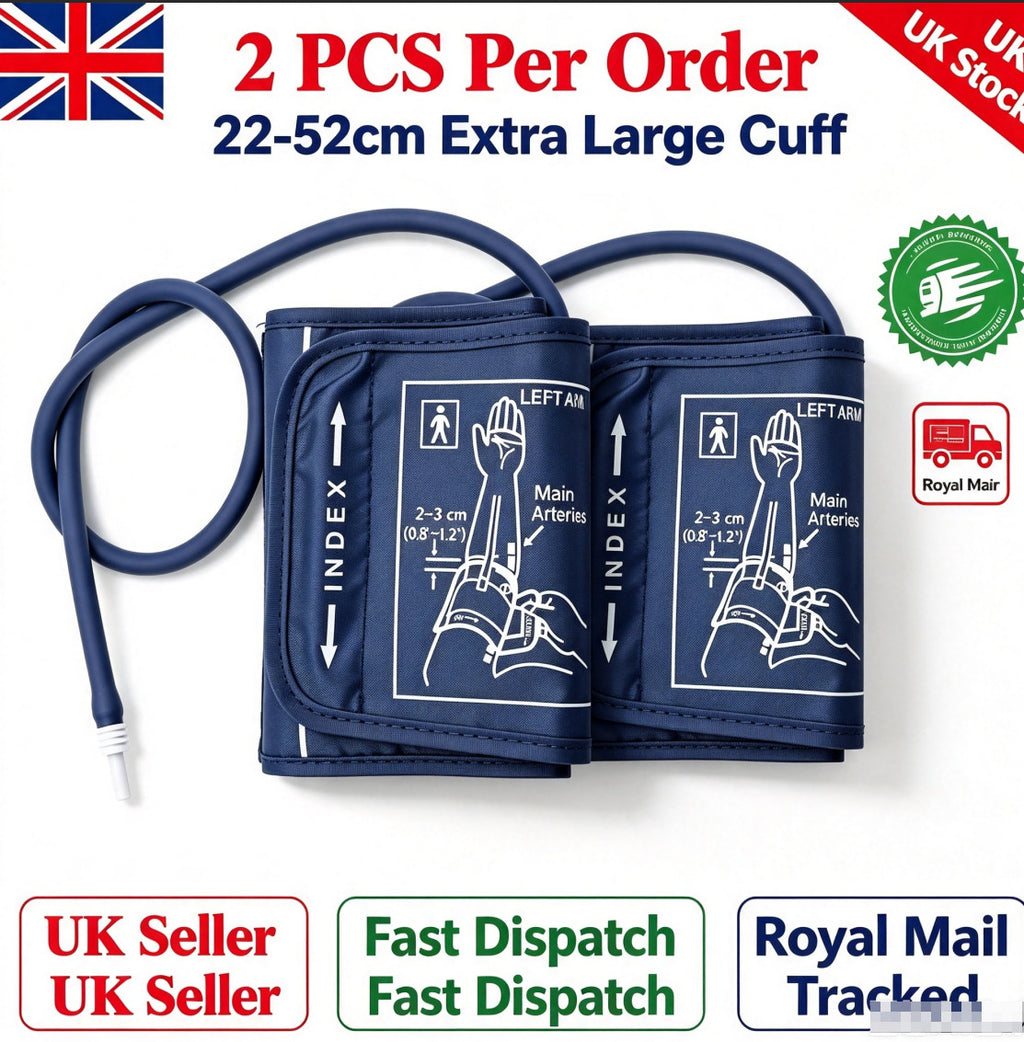 2X Extra Large Cuff for Arm Blood Pressure Monitor Replacement Cuff Size 22-52cm
