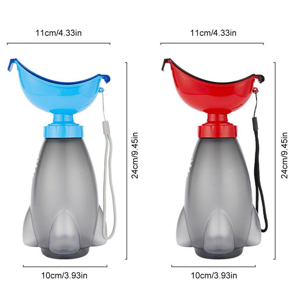 600ml Urinal Pee Funnel Urinals Incontinence Bottles Unisex Urgent Toilet (Blue)