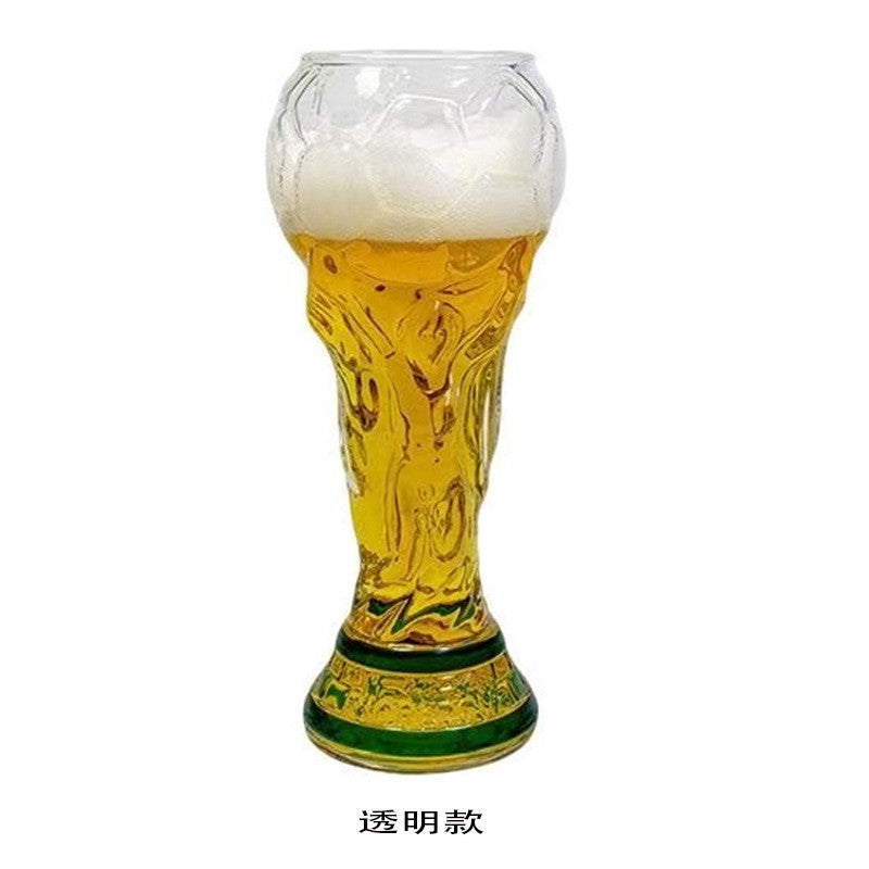 500ml World Football Trophy Beer Glass Cup Shape Drinking Mug Clear