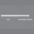 Extendable Stainless Steel Wardrobe Rail Adjustable Telescopic Hanging Rod