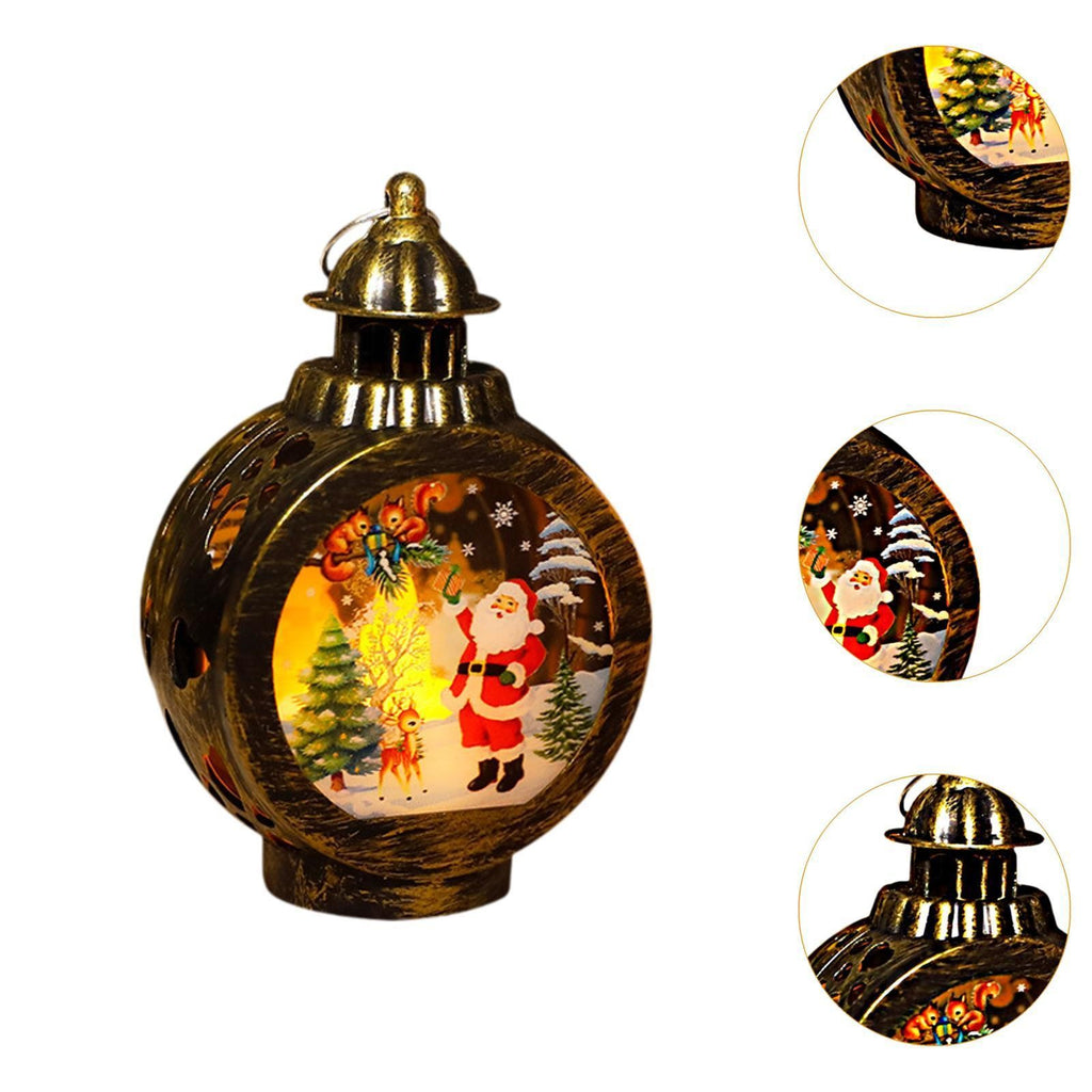 Christmas Decorative Candle Lantern Bedside Lamp Tabletop Family Candle Lantern