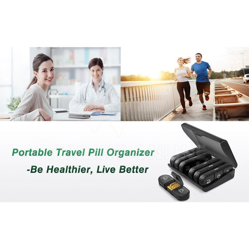 Storage 7Day Weekly Container Organizer Pill Box Dispenser Medicine Tablet Case