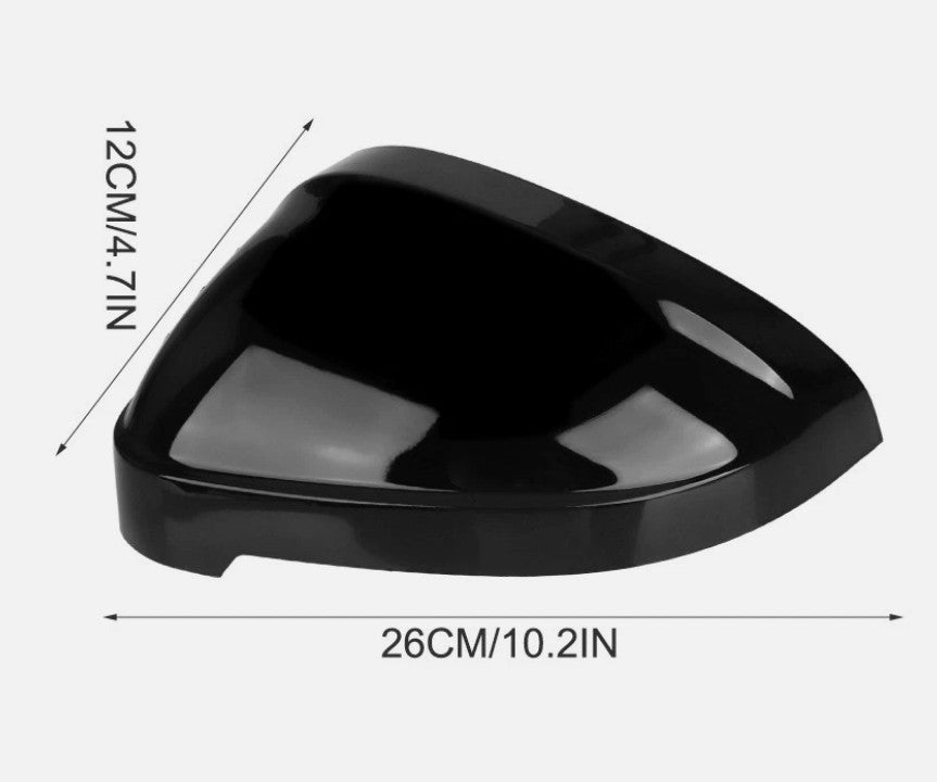 2x Gloss Black Wing Mirror Cover Caps For 2016-2023 Audi A4 S4 A5 S5 RS5 RS4 B9