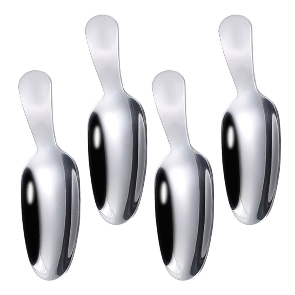 4 Pcs304 Small Scoop Household Ice Cream Short Handle Spoons Kitchen Scoops