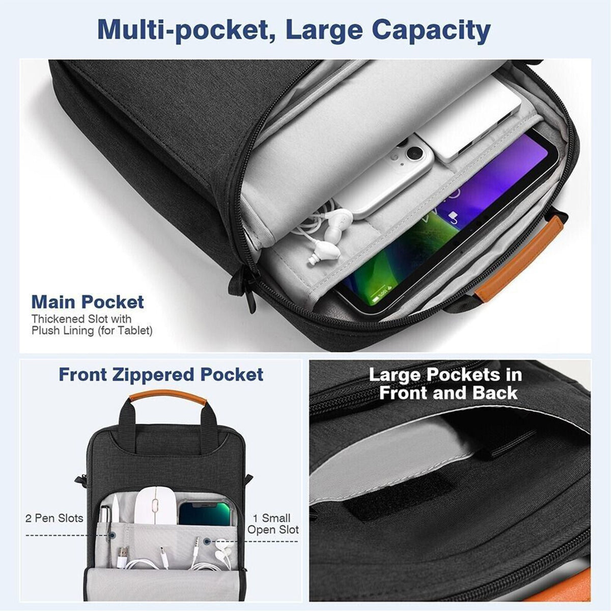 For Microsoft Surface Pro/Go/Laptop/Book/Laptop Go Sleeve Cover Case Bag 13in