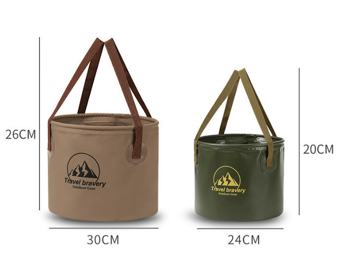 2x Foldable Bucket Water Storage Container Leakproof Multipurpose Outdoor Camp