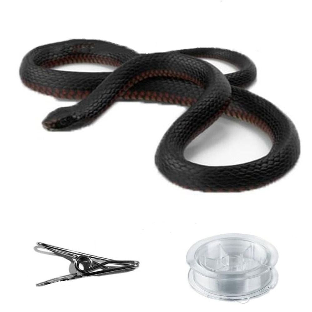 Realistic Snake Prank Toy w/String & Clip Chasing Snake Prank That Chase People