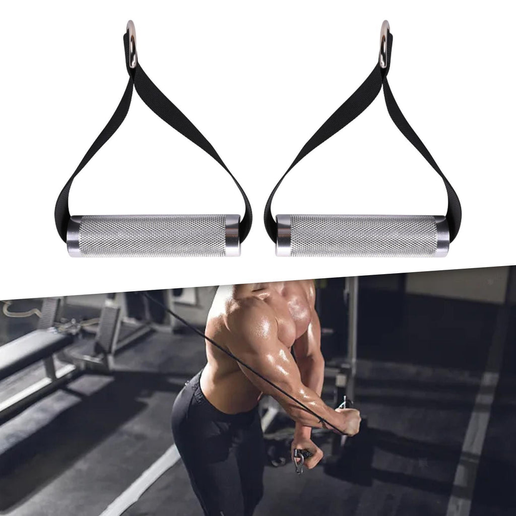 Fitness Metal Cable Handles Workout Handles 14cm with Metal D Buckle for Fitness
