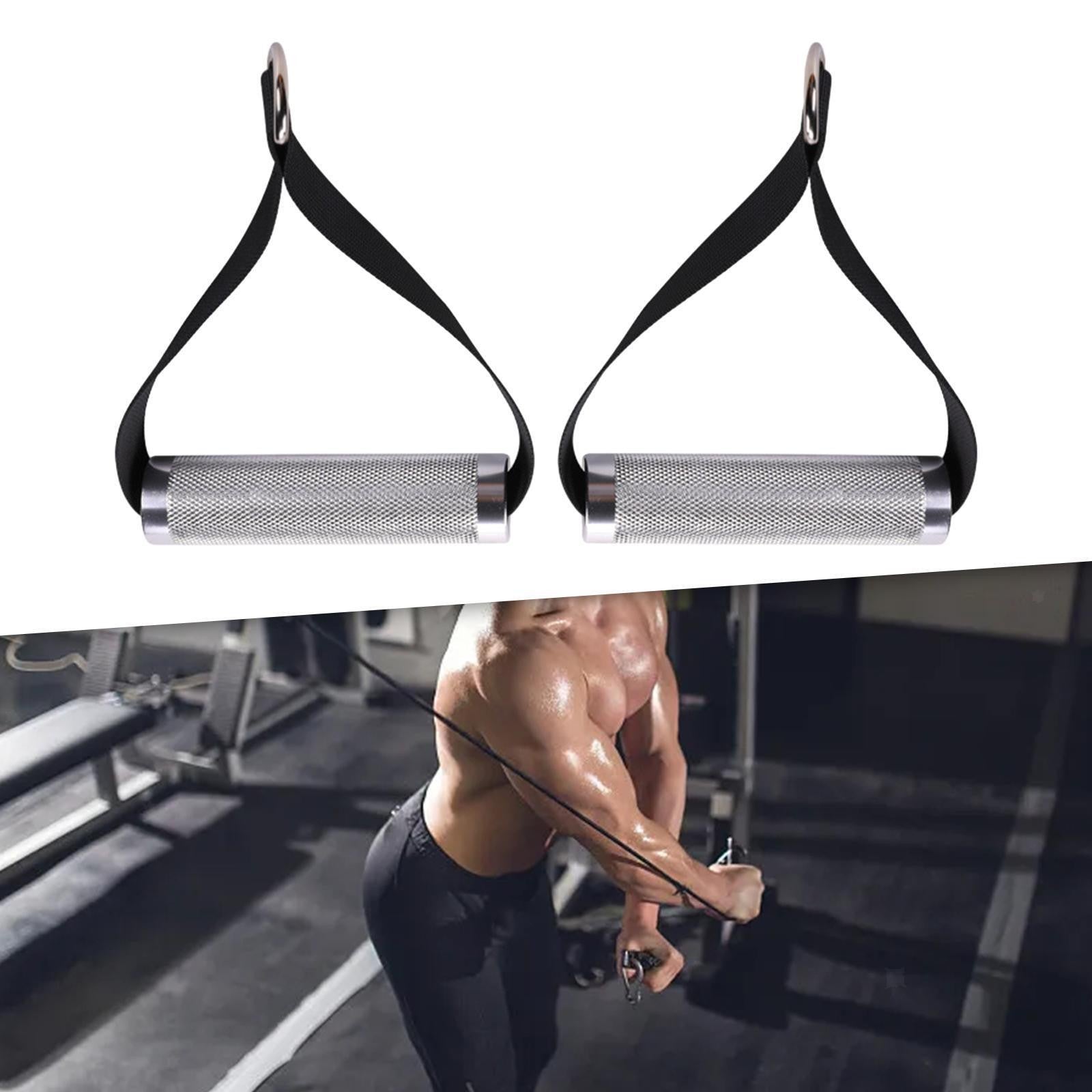 Fitness Metal Cable Handles Workout Handles 14cm with Metal D Buckle for Fitness