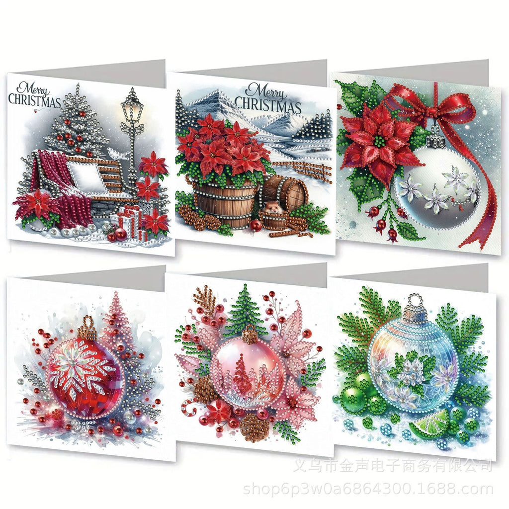 Christmas DIY Diamond Art Painting Greeting Card Set 5D DIY Diamond Painting Set
