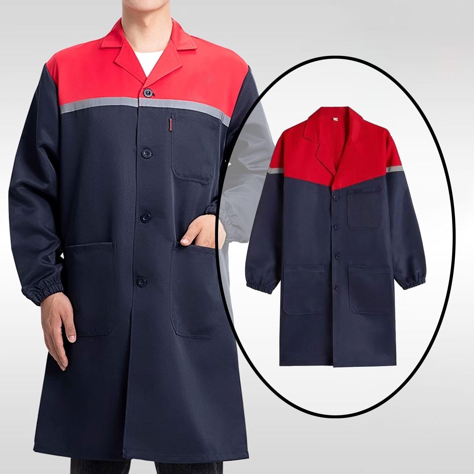 Paint over Coat Adults Workshop Mechanic Outerwear Smock Men Warehouse Work Coat