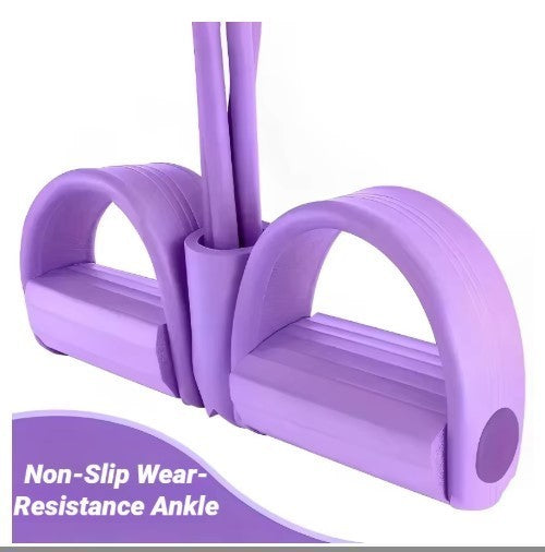 Home Sport Equipment Fitness Elastic Sit Up 2 Pull Rope Abdominal Exerciser UK