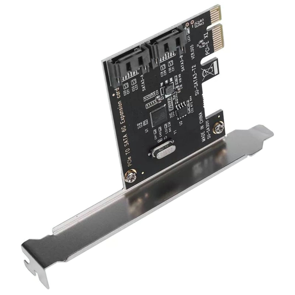 1X PCI Express PCIe to SATA3.0 6G 2-Port Expansion Controller Card Adapter