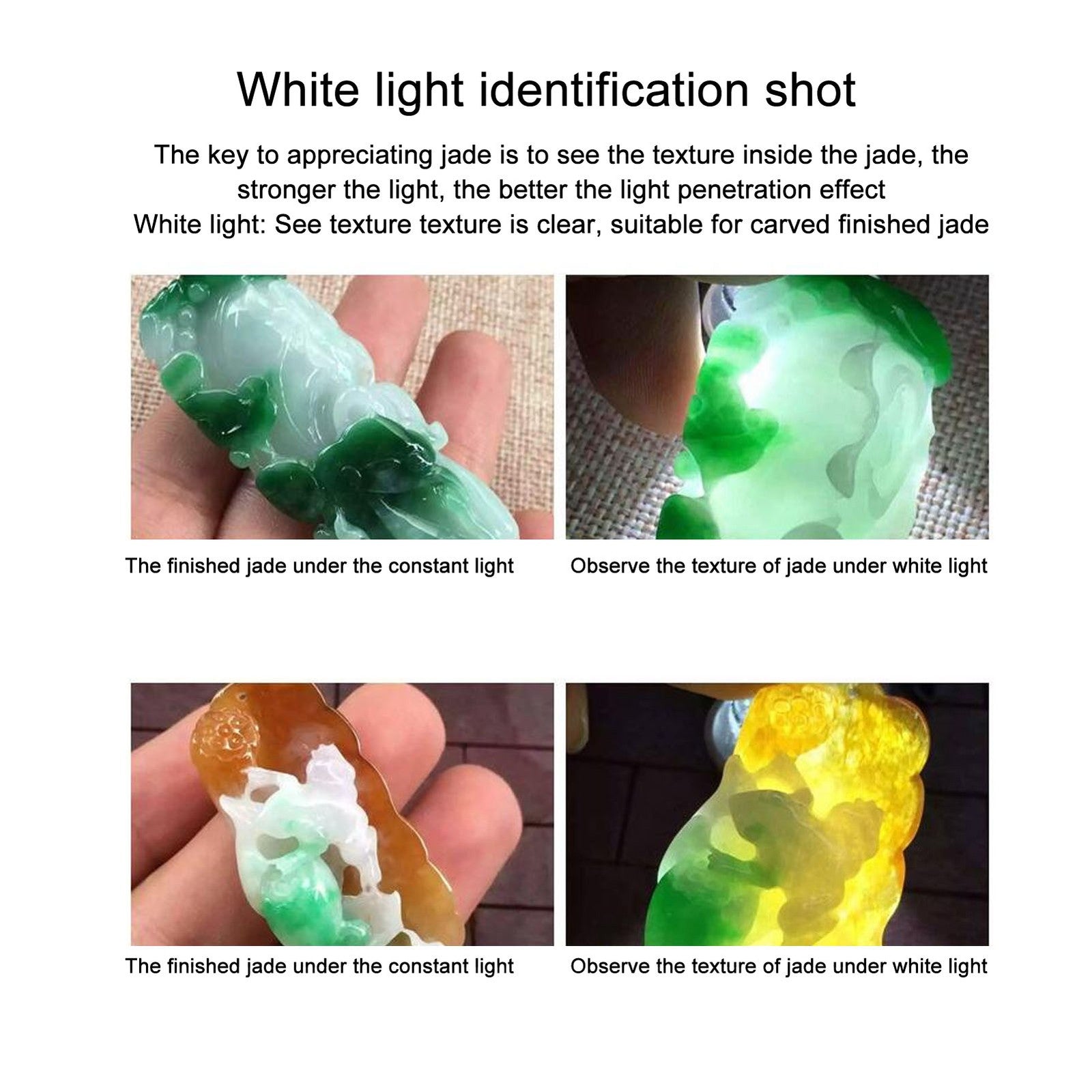 365nm Gemstone Identification Light UV White Yellow Light 3 In 1 LED Flashlig UK