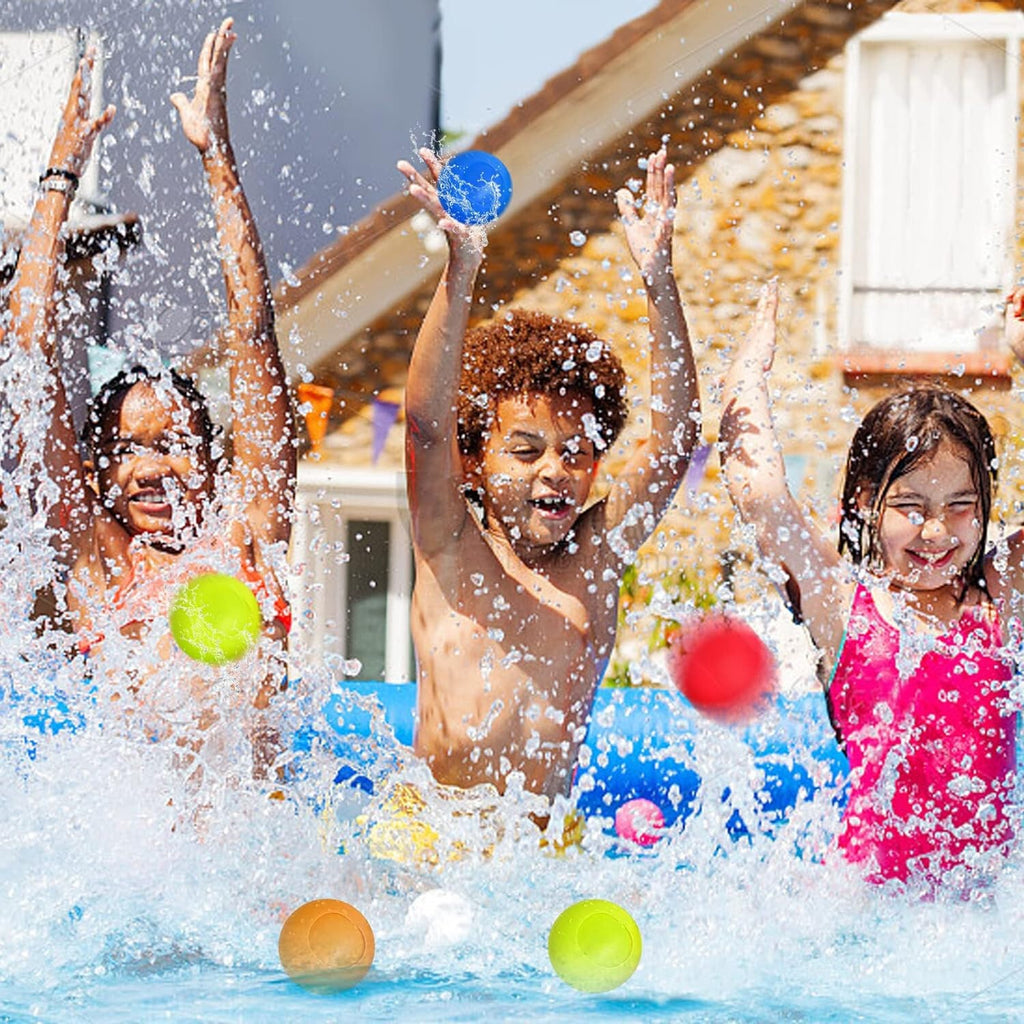 Pack of 8 Reusable Water Balloons, Water Bomb Balls Set, Quick Fill Water Bombs
