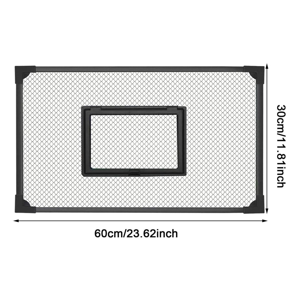 Fish Tank Lid Self Assembly Anti Jump Net Cover Magnetic Black Aquarium Hood